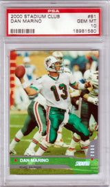 DAN MARINO 2000 Topps Stadium Club #81 PSA 10 GEM MINT - DOLPHINS