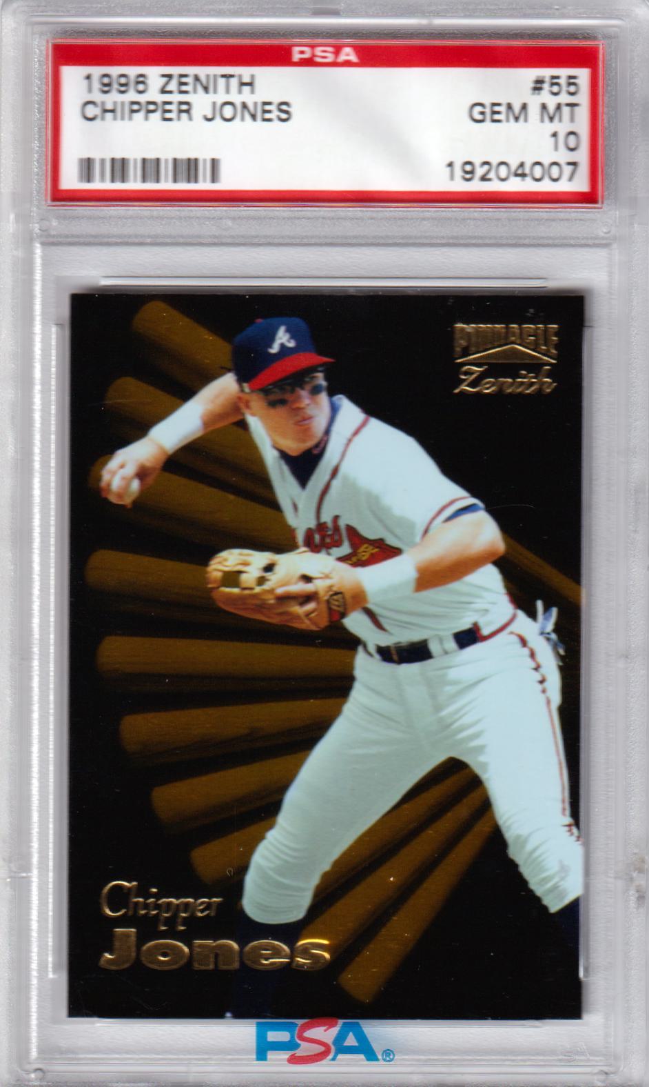 CHIPPER JONES 1996 Zenith #55 PSA 10 GEM MINT - BRAVES Pop 14