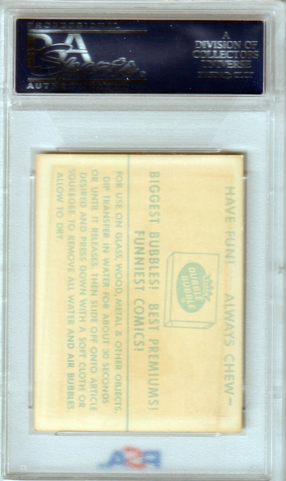 CHICAGO WHITE SOX 1961 Fleer Team Logo Decals PSA 8 NM - MT - Columbia Hobby - Sports Card Boxes - Toploaders - Card Savers