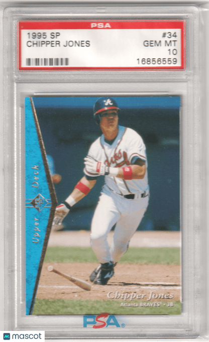 CHIPPER JONES 1995 Upper Deck SP 34 PSA 10 GEM MINT - BRAVES - Columbia Hobby - Sports Card Boxes - Toploaders - Card Savers
