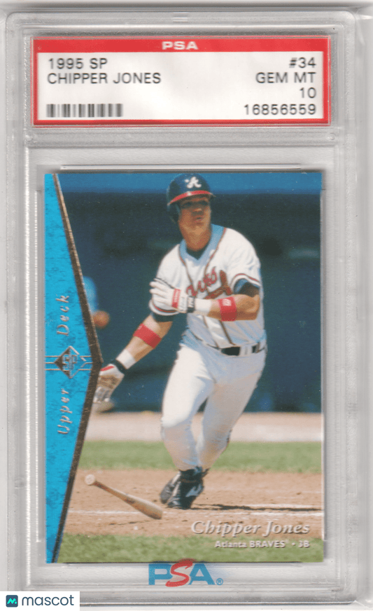 CHIPPER JONES 1995 Upper Deck SP 34 PSA 10 GEM MINT - BRAVES - Columbia Hobby - Sports Card Boxes - Toploaders - Card Savers