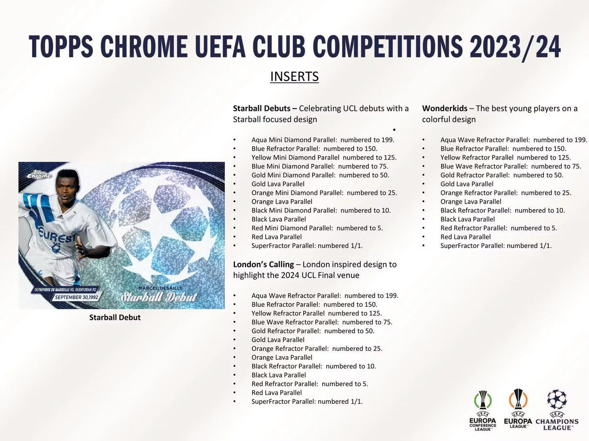 2023-24 Topps Chrome UEFA Club Competitions Soccer Breakers Delight Box