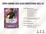 2023-24 Topps Chrome UEFA Club Competitions Soccer Breakers Delight Box