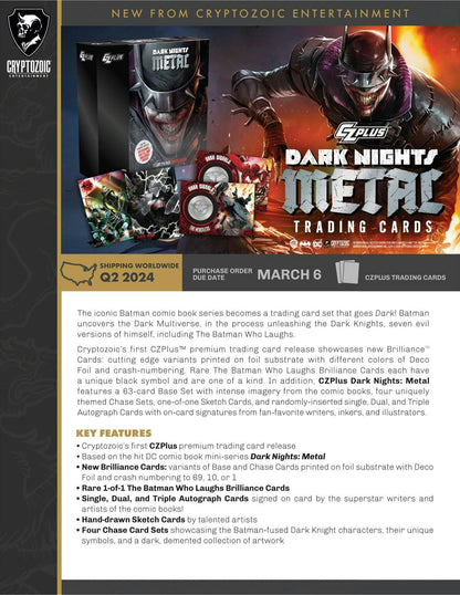 CZPlus Dark Nights: Metal Hobby Box - Columbia Hobby - Sports Card Boxes - Toploaders - Card Savers