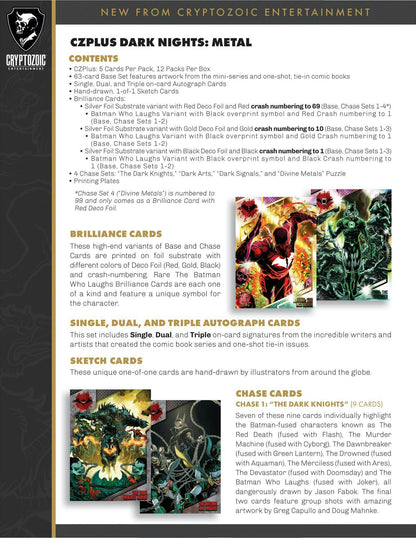 CZPlus Dark Nights: Metal Hobby Box - Columbia Hobby - Sports Card Boxes - Toploaders - Card Savers