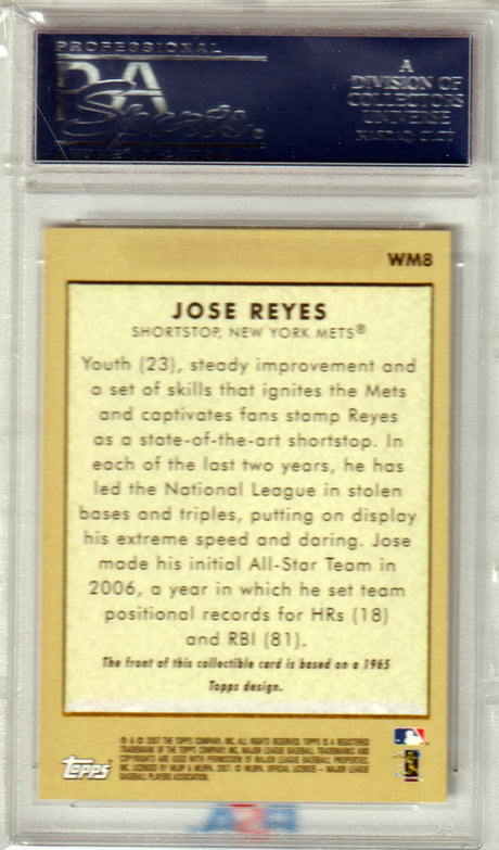 JOSE REYES 2007 Topps Wal-Mart #WM8 PSA 10 GEM MINT - METS Pop 2