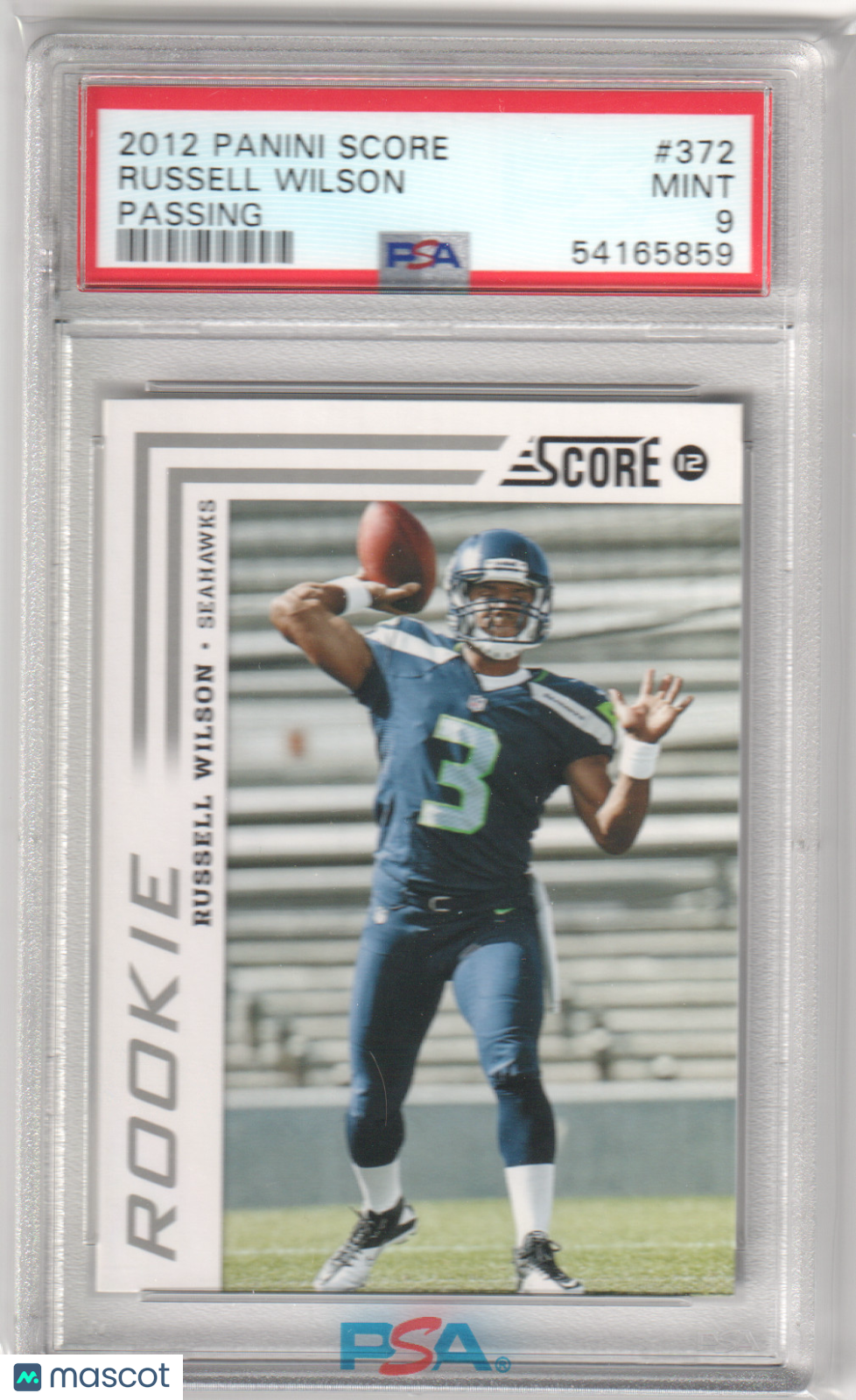RUSSELL WILSON 2012 Panini Score RC Rookie #372 PSA 9 MINT - SEAHAWKS