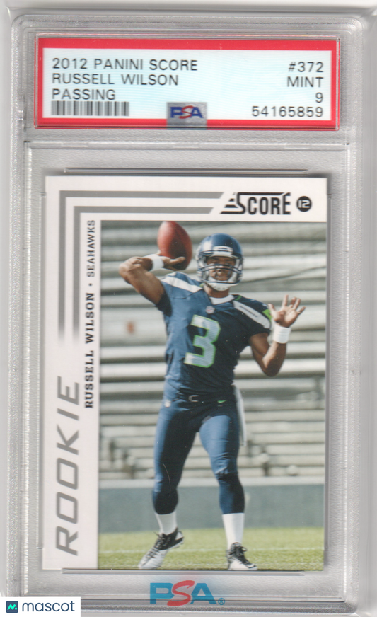 RUSSELL WILSON 2012 Panini Score RC Rookie #372 PSA 9 MINT - SEAHAWKS