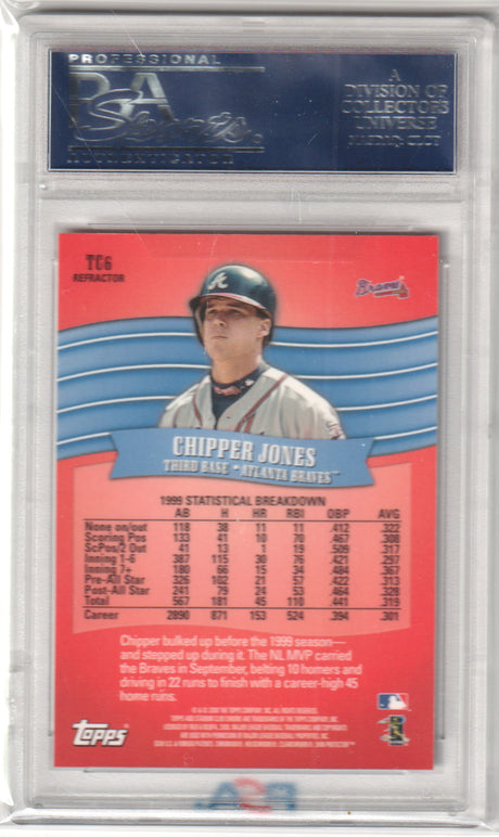 CHPPER JONES 2000 Stadium Club Chrome True Colors #TC6 Refractor PSA 10 Pop 5