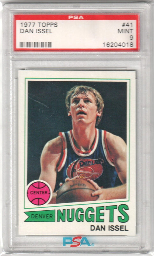 DAN ISSEL 1977 - 78 Topps #41 PSA 9 MINT - NUGGETS - Columbia Hobby - Sports Card Boxes - Toploaders - Card Savers
