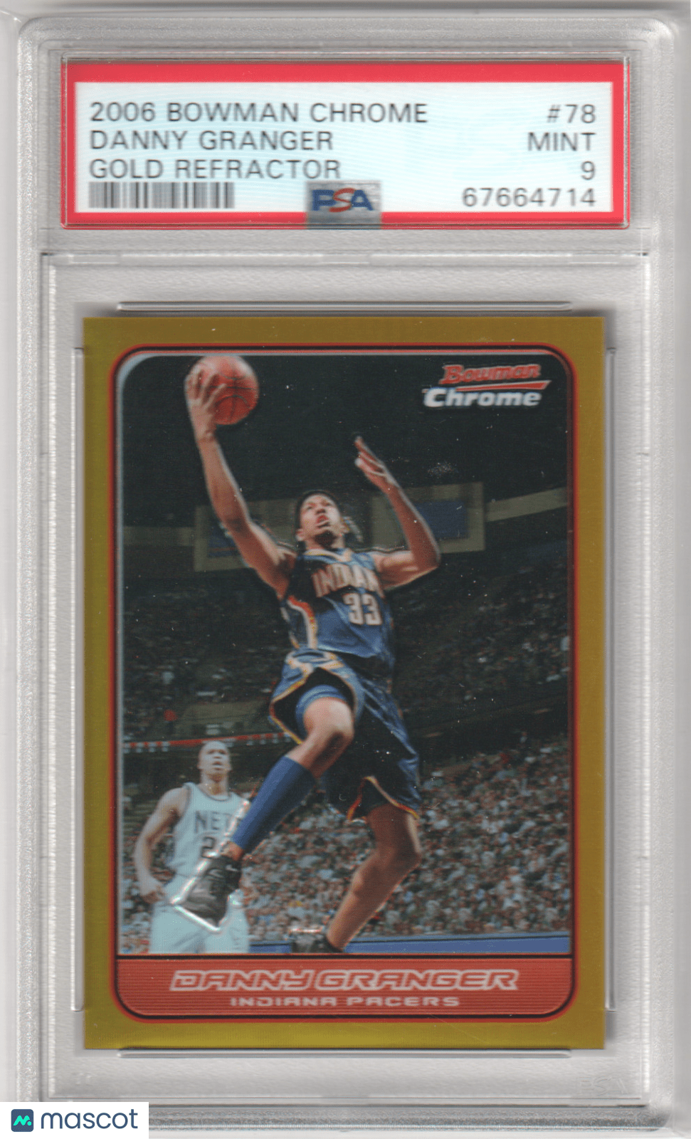 DANNY GRANGER 2006 Bowman Chrome #/50 Gold Refractor PSA 9 MINT - PACERS Pop 2 - Columbia Hobby - Sports Card Boxes - Toploaders - Card Savers