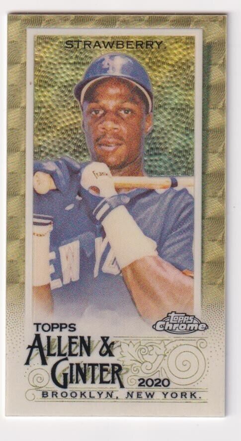 DARRYL STRAWBERRY 2020 Topps Allen & Ginter's Superfractor #1/1 - METS - Columbia Hobby - Sports Card Boxes - Toploaders - Card Savers