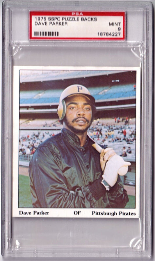 DAVE PARKER 1975 SSPC Puzzle Backs PSA 9 MINT - PIRATES - Columbia Hobby - Sports Card Boxes - Toploaders - Card Savers