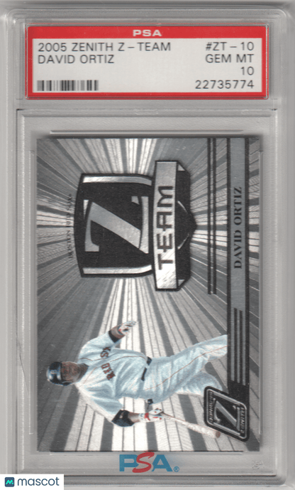 DAVID ORTIZ 2005 Donruss Zenith Z - Team ZT - 10 PSA 10 GEM MINT - RED SOX - Columbia Hobby - Sports Card Boxes - Toploaders - Card Savers