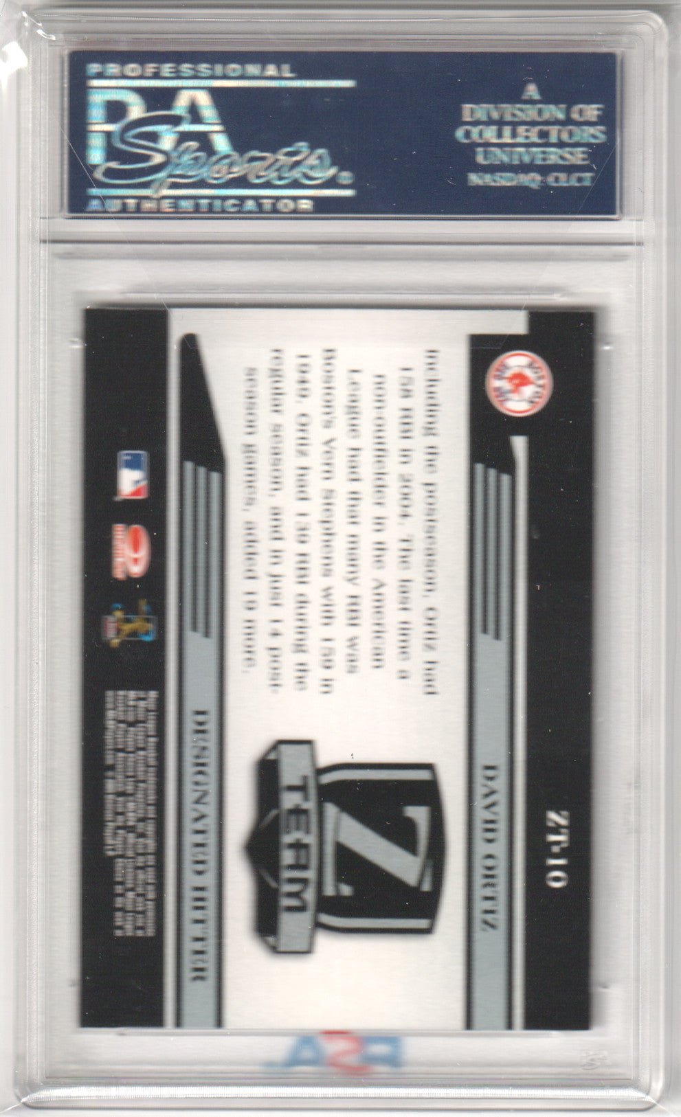 DAVID ORTIZ 2005 Donruss Zenith Z - Team ZT - 10 PSA 10 GEM MINT - RED SOX - Columbia Hobby - Sports Card Boxes - Toploaders - Card Savers