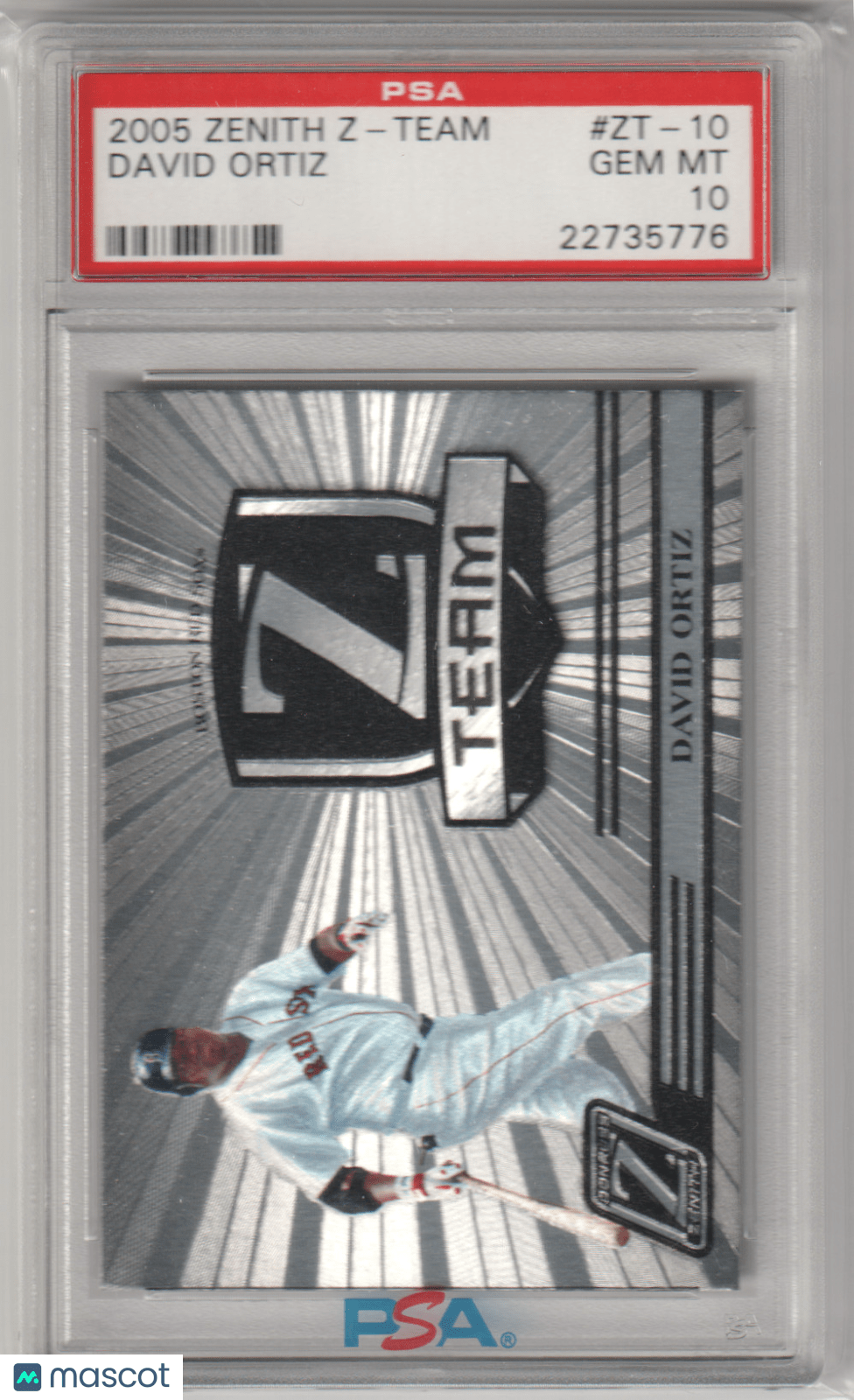 DAVID ORTIZ 2005 Donruss Zenith Z - Team ZT - 10 PSA 10 GEM MINT RED SOX Pop 3 - Columbia Hobby - Sports Card Boxes - Toploaders - Card Savers