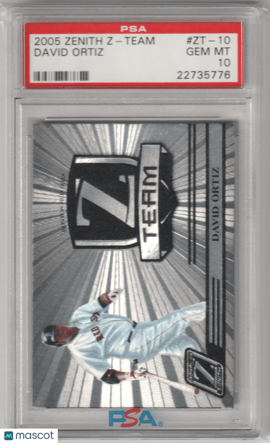 DAVID ORTIZ 2005 Donruss Zenith Z - Team ZT - 10 PSA 10 GEM MINT RED SOX Pop 3 - Columbia Hobby - Sports Card Boxes - Toploaders - Card Savers