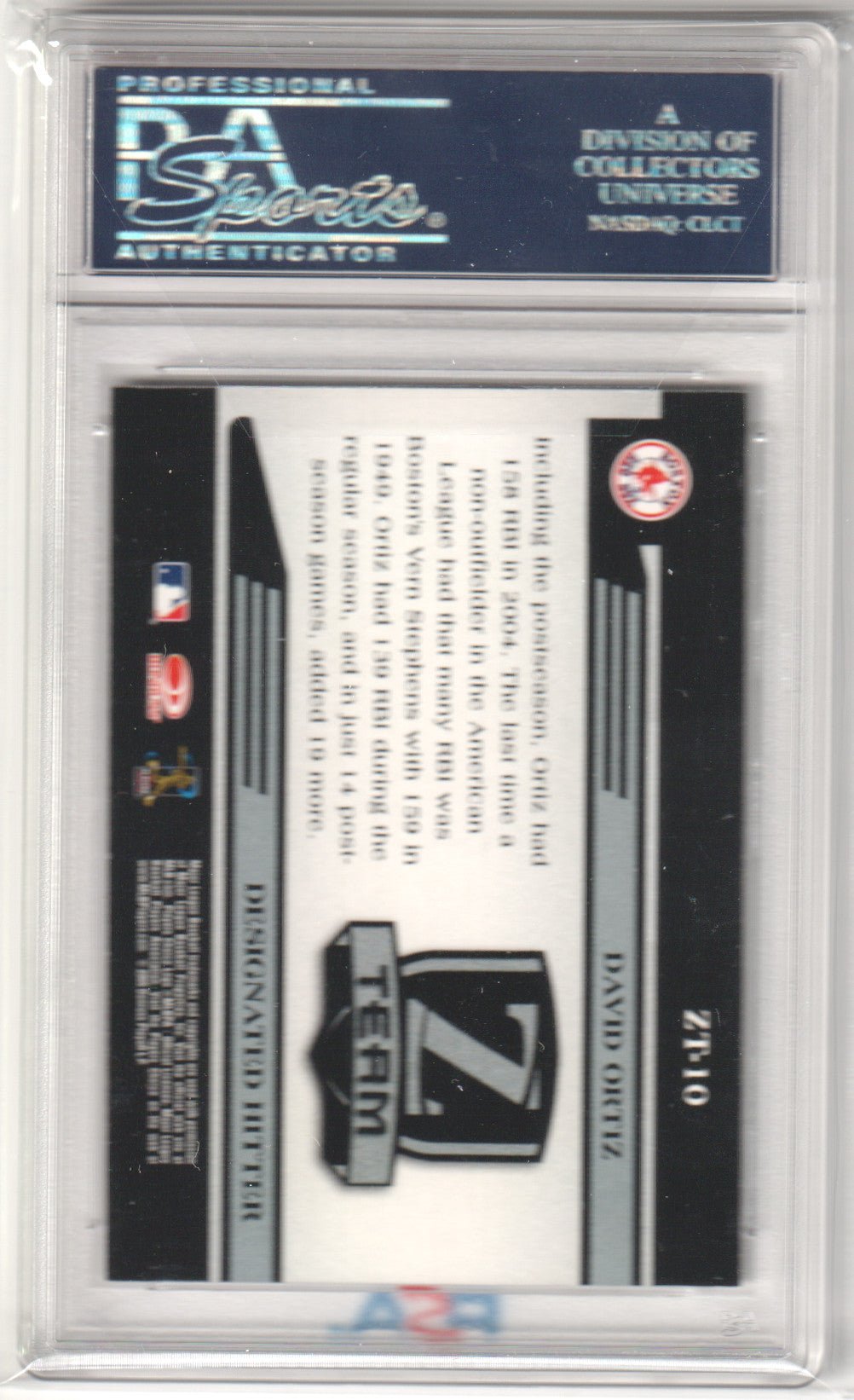 DAVID ORTIZ 2005 Donruss Zenith Z - Team ZT - 10 PSA 10 GEM MINT RED SOX Pop 3 - Columbia Hobby - Sports Card Boxes - Toploaders - Card Savers