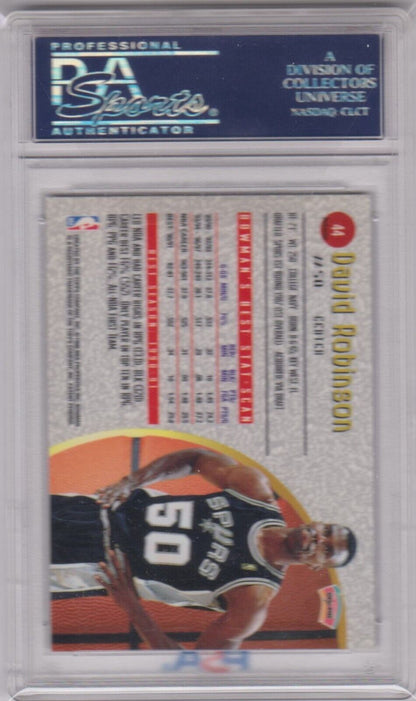 DAVID ROBINSON 1997 - 98 Bowman's Best Refractor #44 PSA 10 GEM MINT - SPURS - Columbia Hobby - Sports Card Boxes - Toploaders - Card Savers