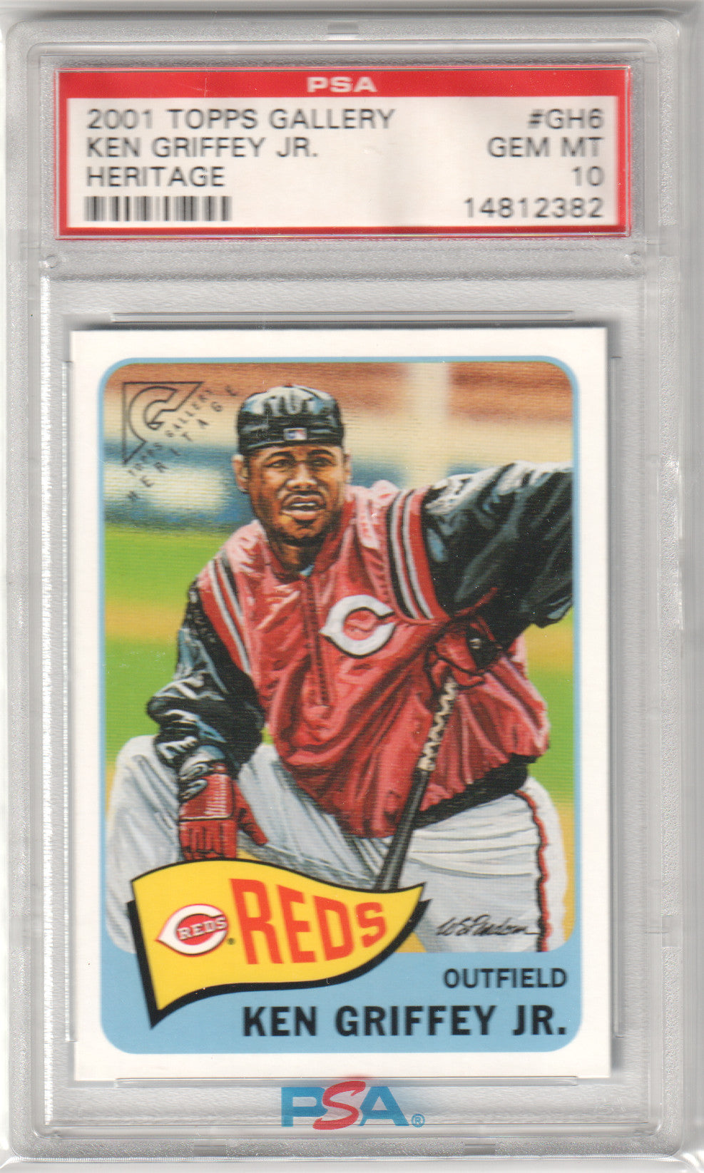 KEN GRIFFEY JR. 2001 Topps Gallery Heritage #GH6 PSA 10 GEM MINT - REDS