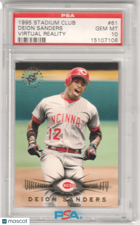 DEION SANDERS 1995 Topps Stadium Club #61 Virtual Reality PSA 10 GEM MINT Pop 1 - Columbia Hobby - Sports Card Boxes - Toploaders - Card Savers