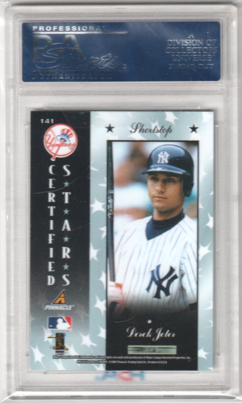 DEREK JETER 1997 Pinnacle Certified Star #141 PSA 10 GEM MINT - YANKEES - Columbia Hobby - Sports Card Boxes - Toploaders - Card Savers