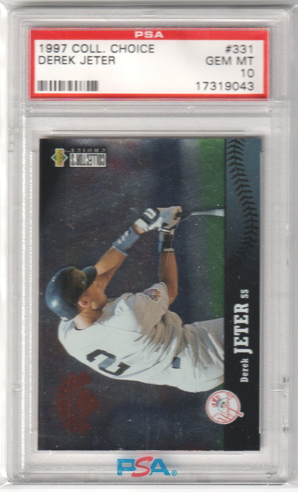 DEREK JETER 1997 UD Collector's Choice #331 PSA 10 GEM MINT - YANKEES - Columbia Hobby - Sports Card Boxes - Toploaders - Card Savers