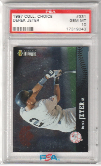 DEREK JETER 1997 UD Collector's Choice #331 PSA 10 GEM MINT - YANKEES - Columbia Hobby - Sports Card Boxes - Toploaders - Card Savers