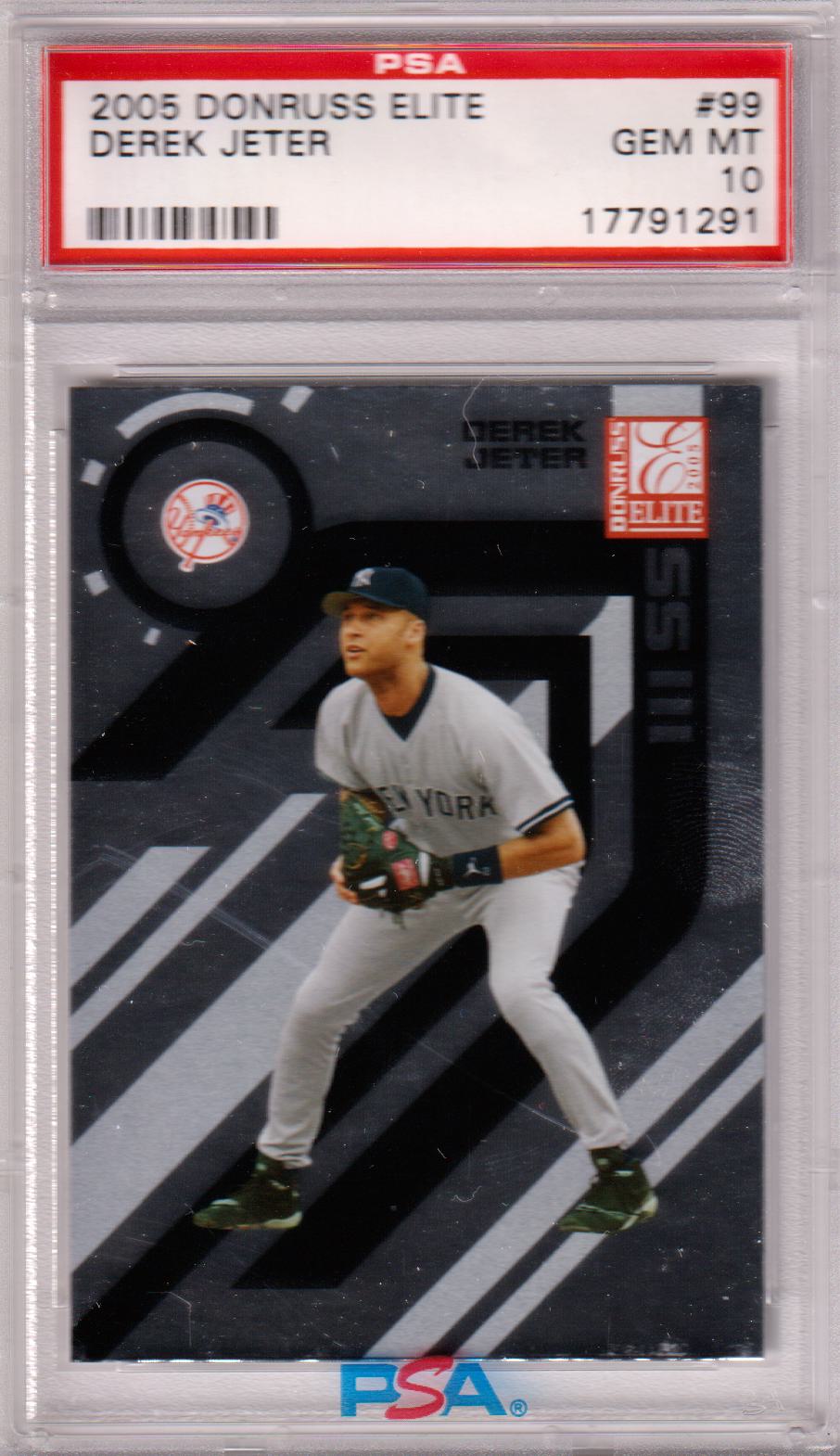 DEREK JETER 2005 Donruss Elite #99 PSA 10 GEM MINT - YANKEES - Columbia Hobby - Sports Card Boxes - Toploaders - Card Savers
