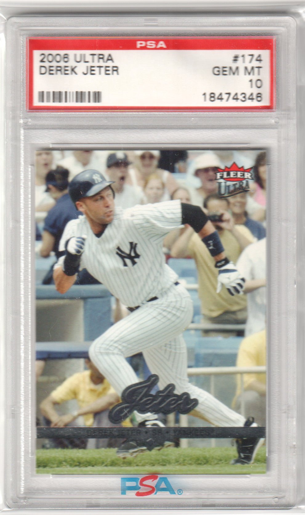 DEREK JETER 2006 Fleer Ultra #174 PSA 10 GEM MINT - YANKEES - Columbia Hobby - Sports Card Boxes - Toploaders - Card Savers