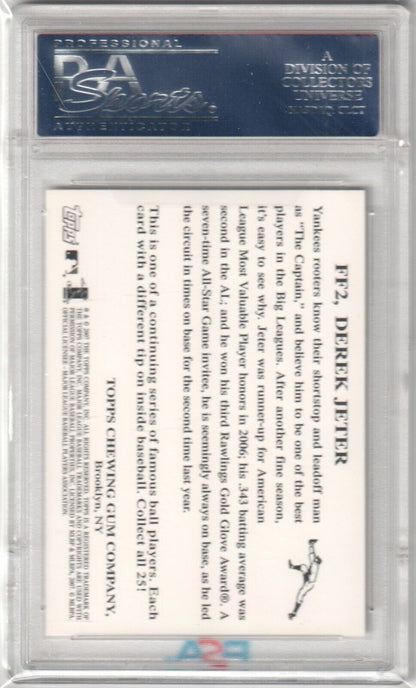 DEREK JETER 2007 Topps Flashback Fridays #FF2 PSA 10 GEM MINT - YANKEES - Columbia Hobby - Sports Card Boxes - Toploaders - Card Savers
