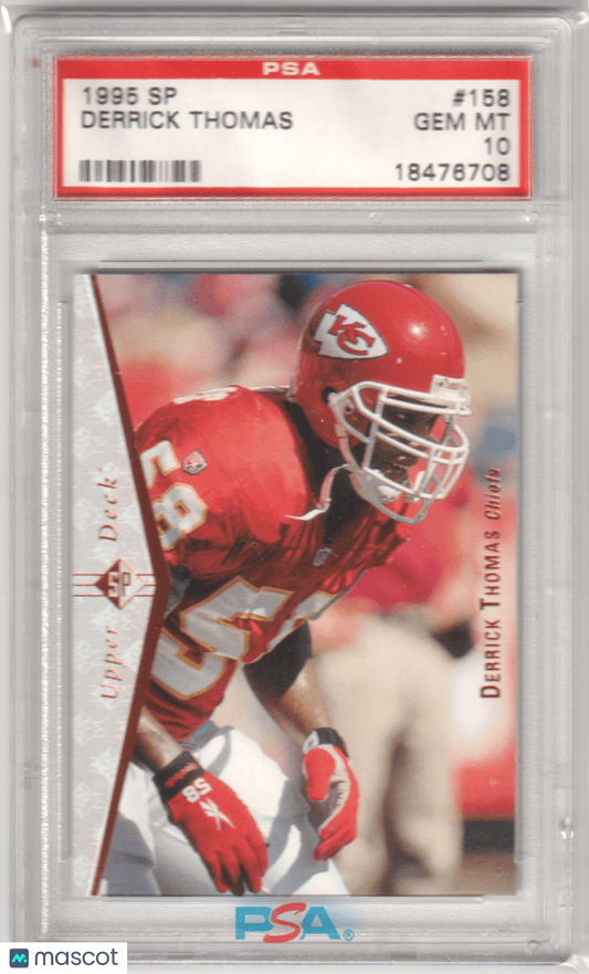 DERRICK THOMAS 1995 Upper Deck SP 158 PSA 10 GEM MINT - CHIEFS - Columbia Hobby - Sports Card Boxes - Toploaders - Card Savers