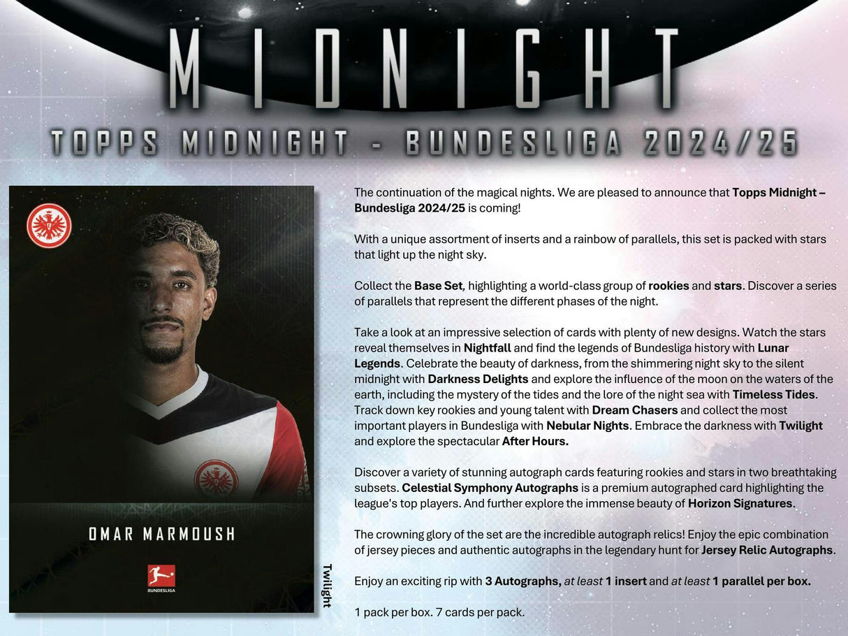 2024-25 Topps Midnight Bundesliga Soccer Hobby Box