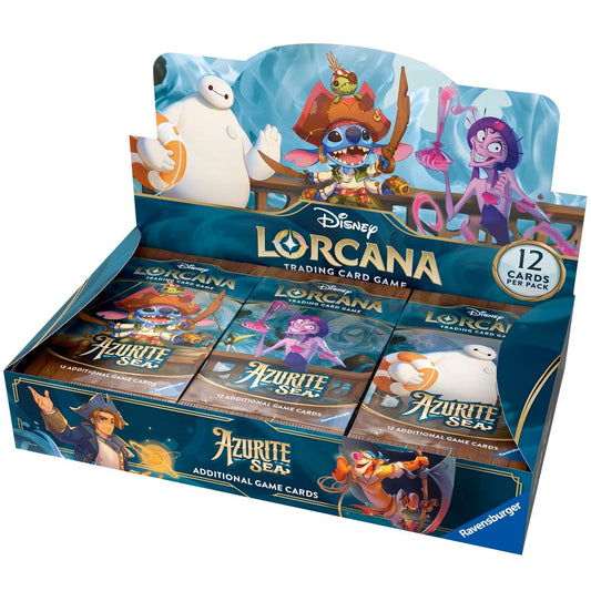 Disney Lorcana: Azurite Sea Booster Box - Columbia Hobby - Sports Card Boxes - Toploaders - Card Savers