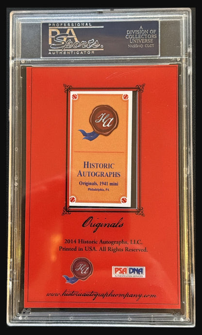 2014 Historic Autographs Originals 1941 Mini Don Sutton autograph #/100 graded PSA/DNA 9 trading card - back