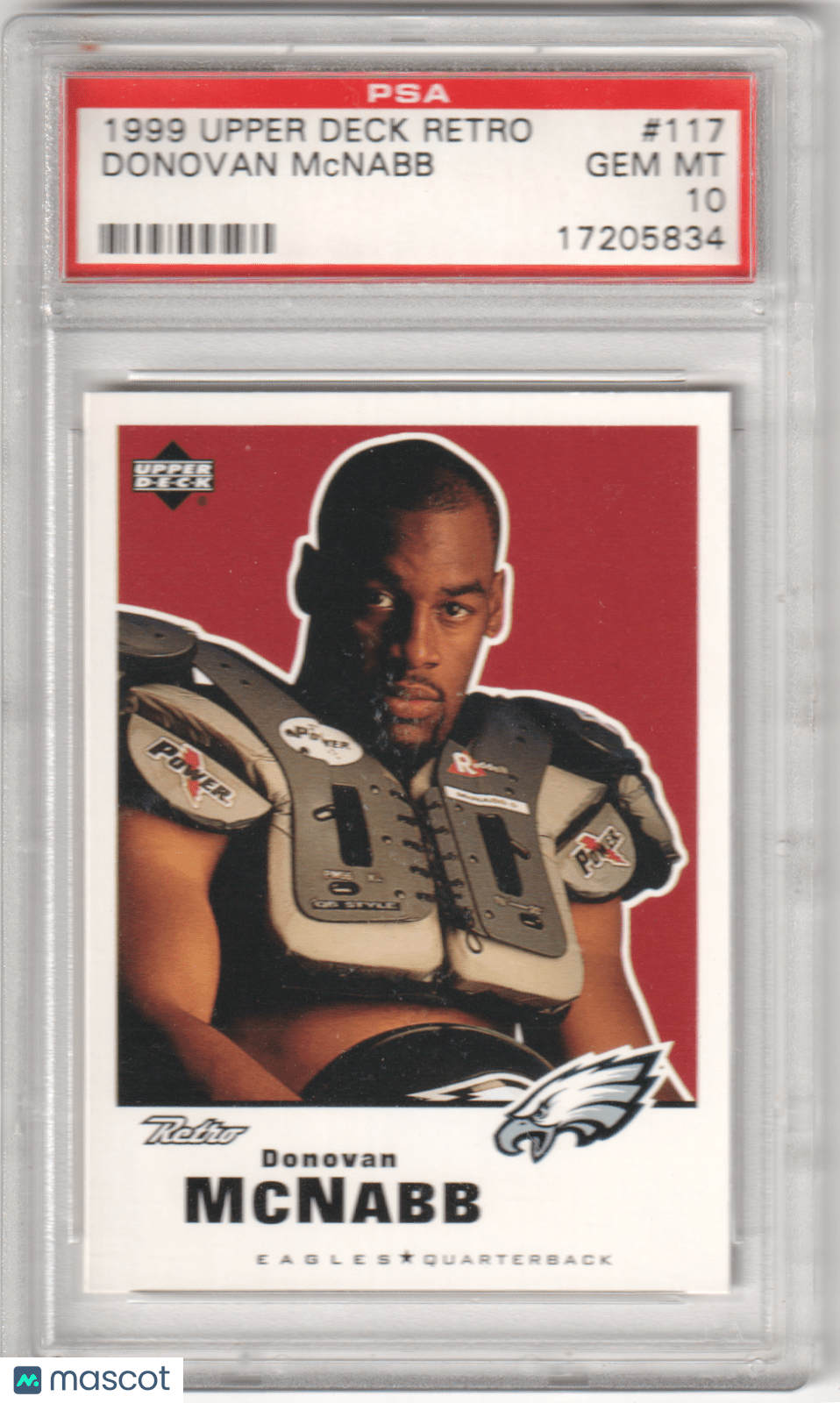 DONOVAN McNABB 1999 Upper Deck Retro 117 PSA 10 GEM MINT - EAGLES - Columbia Hobby - Sports Card Boxes - Toploaders - Card Savers