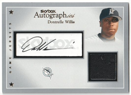 DONTRELLE WILLIS 2004 Skybox Autographix Autograph Auto Jersey #/125 - MARLINS - Columbia Hobby - Sports Card Boxes - Toploaders - Card Savers