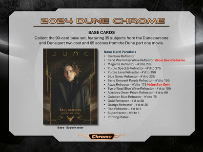 Dune Chrome 7 - Pack Blaster Box (Topps 2024) | Columbia Sports Cards - Columbia Hobby - Sports Card Boxes - Toploaders - Card Savers