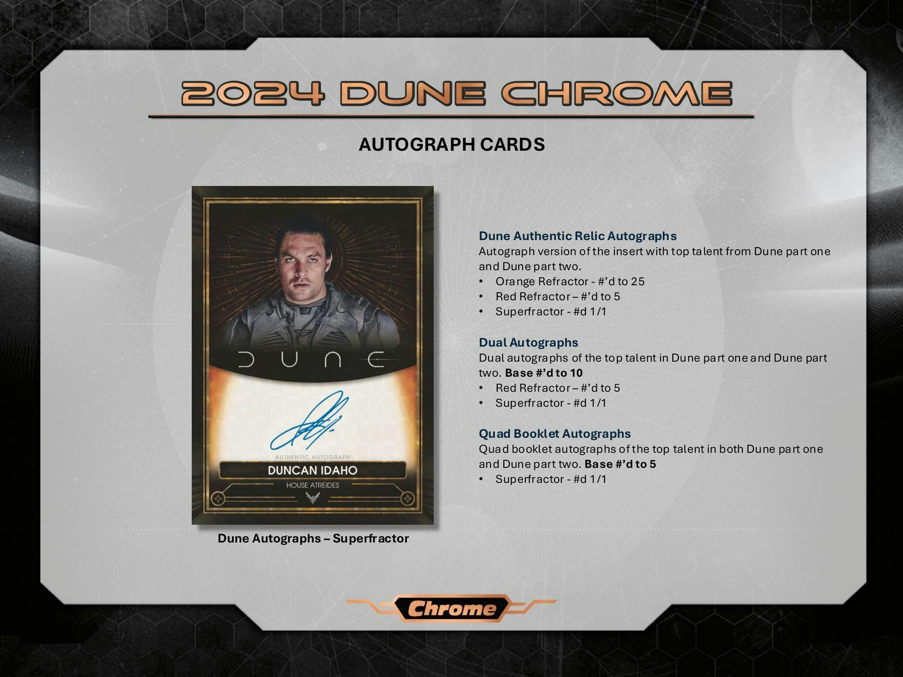 Dune Chrome 7 - Pack Blaster Box (Topps 2024) | Columbia Sports Cards - Columbia Hobby - Sports Card Boxes - Toploaders - Card Savers