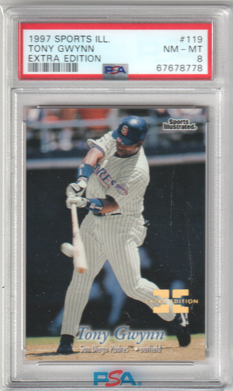 TONY GWYNN 1997 Sports Illustrated Extra Edition #/500 PSA 8 NM-MT PADRES Pop 2