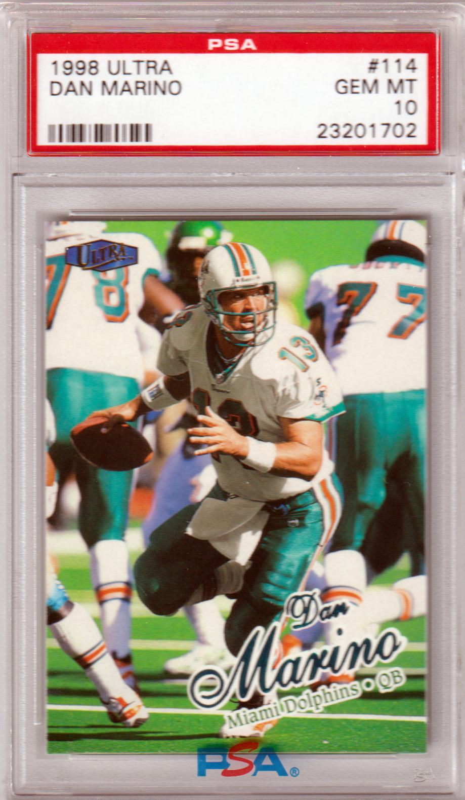 DAN MARINO 1998 Fleer Ultra #114 PSA 10 GEM MINT - POP 16 - DOLPHINS