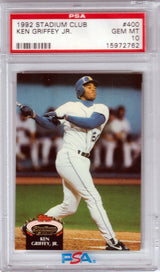 KEN GRIFFEY JR. 1992 Stadium Club #400 PSA 10 GEM MINT - MARINERS