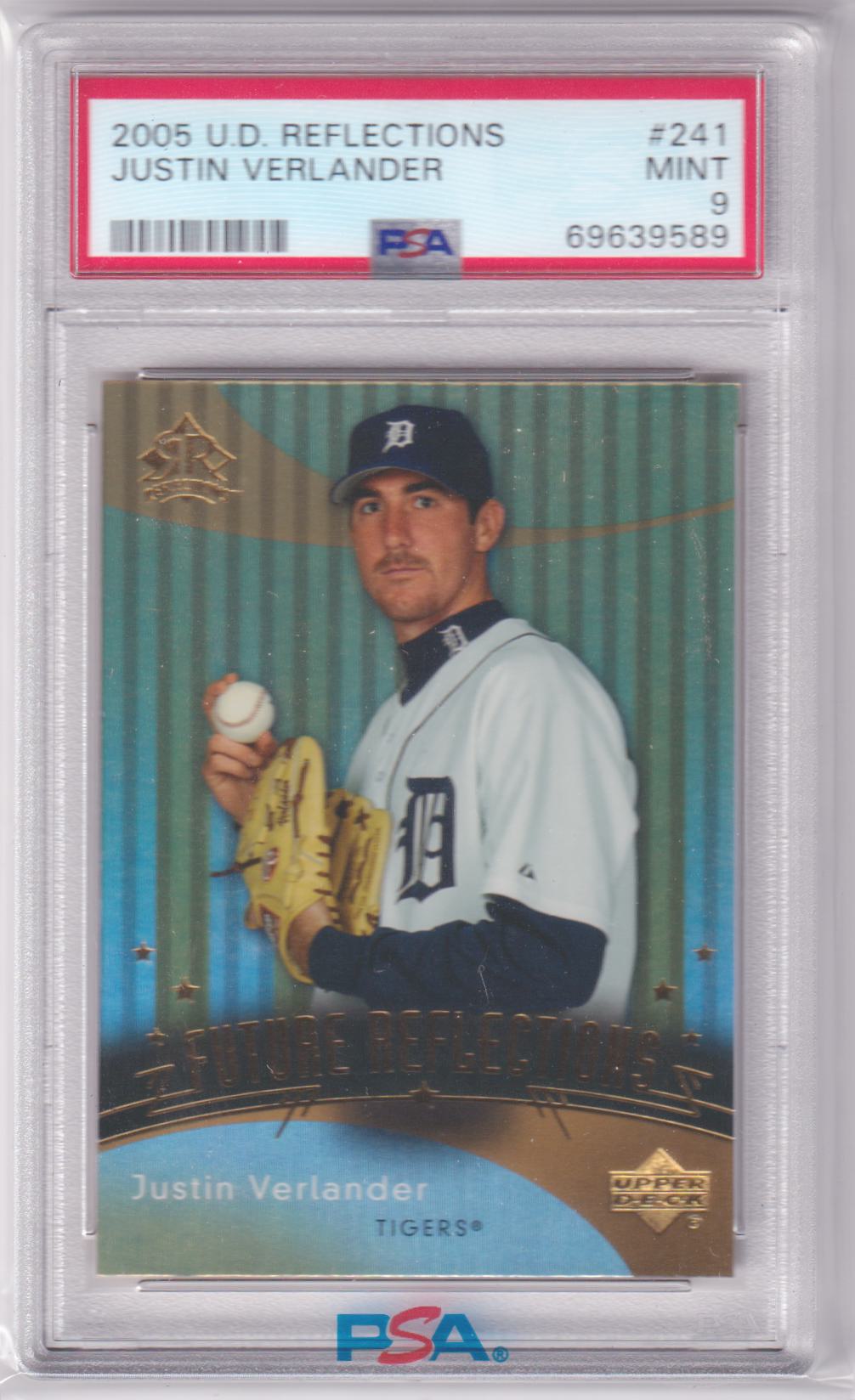 JUSTIN VERLANDER 2005 Upper Deck Reflections RC Rookie  #241 PSA 9 MINT