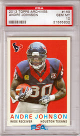 ANDRE JOHNSON 2013 Topps Archives #169 PSA 10 GEM MINT - TEXANS POP 1!