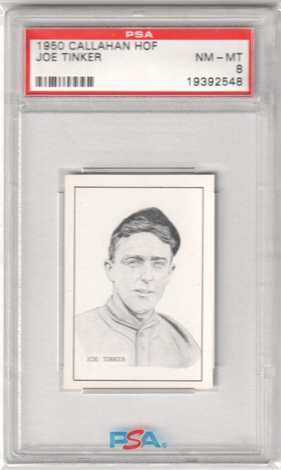 EDDIE COLLINS 1950 Callahan HOF PSA 7 NM - PHILADELPHIA A'S - Columbia Hobby - Sports Card Boxes - Toploaders - Card Savers