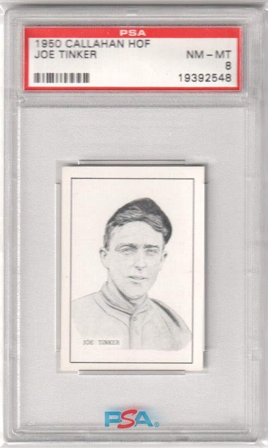 EDDIE COLLINS 1950 Callahan HOF PSA 7 NM - PHILADELPHIA A'S - Columbia Hobby - Sports Card Boxes - Toploaders - Card Savers