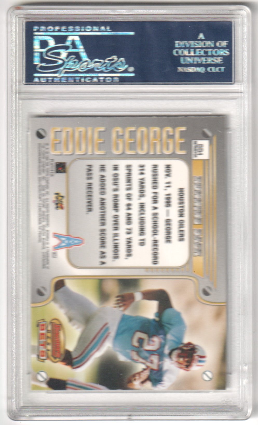EDDIE GEORGE 1996 Bowman's Best Best Bets BB4 Refractor PSA 9 MINT - Columbia Hobby - Sports Card Boxes - Toploaders - Card Savers