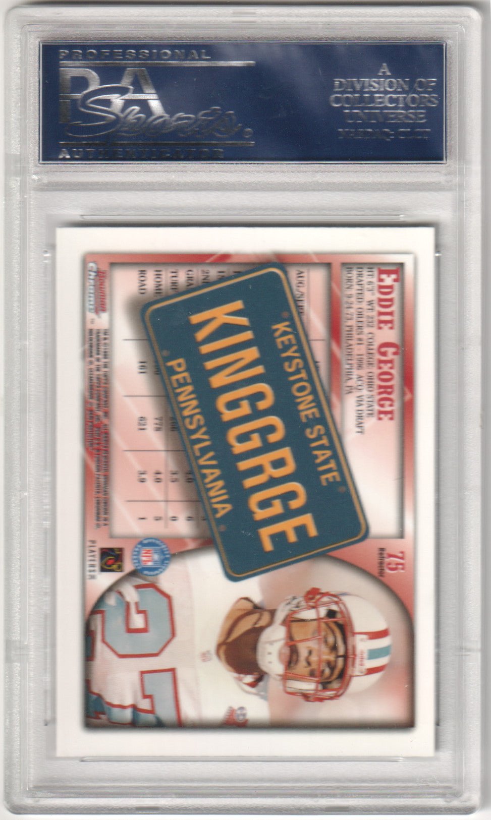 EDDIE GEORGE 1998 Bowman Chrome 75 Interstate Refractor PSA 10 GEM MINT Pop 1 - Columbia Hobby - Sports Card Boxes - Toploaders - Card Savers