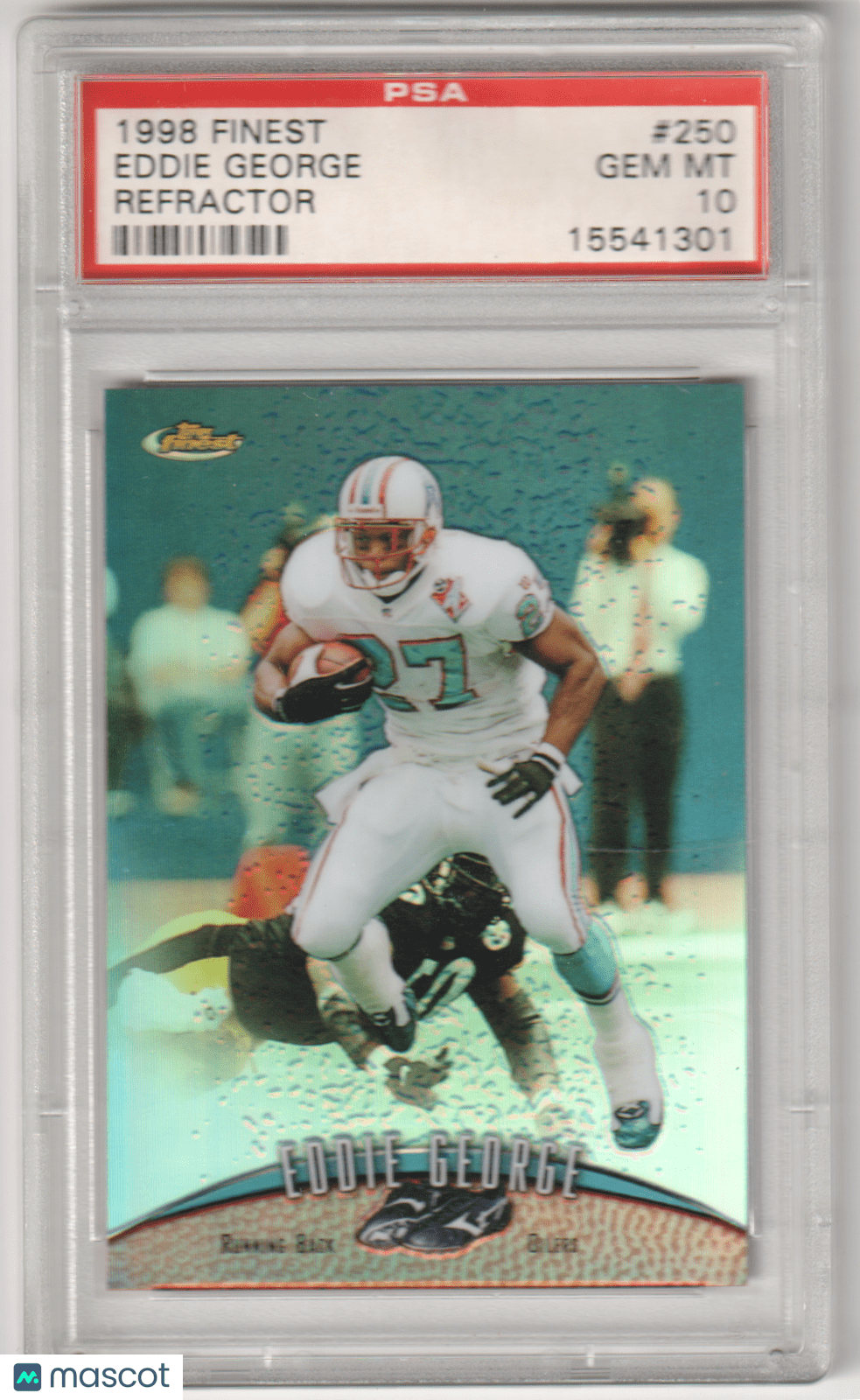 EDDIE GEORGE 1998 Topps Finest 250 Refractor PSA 10 GEM MINT - OILERS Pop 2 - Columbia Hobby - Sports Card Boxes - Toploaders - Card Savers