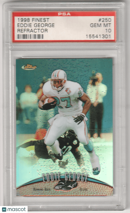EDDIE GEORGE 1998 Topps Finest 250 Refractor PSA 10 GEM MINT - OILERS Pop 2 - Columbia Hobby - Sports Card Boxes - Toploaders - Card Savers